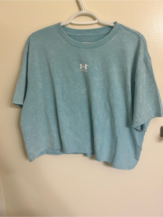 Under Armour Tops - Under Armour Pale Blue Athletic Tee with Logo